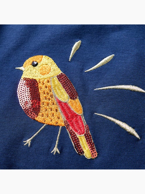 T-shirt enfant manches longues coton élasthanne motif oiseau - vidaxl - Kiabi