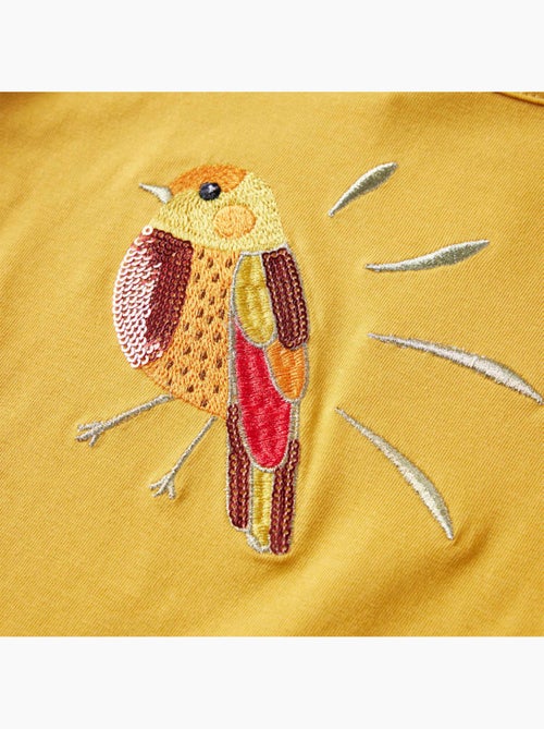 T-shirt enfant manches longues coton élasthanne motif oiseau - vidaxl - Kiabi