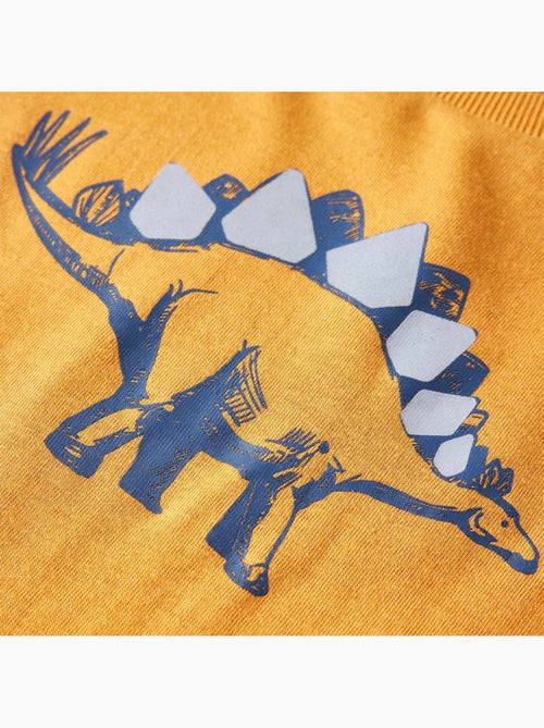 T-shirt enfant manches longues coton imprimé dinosaure - vidaxl - Kiabi