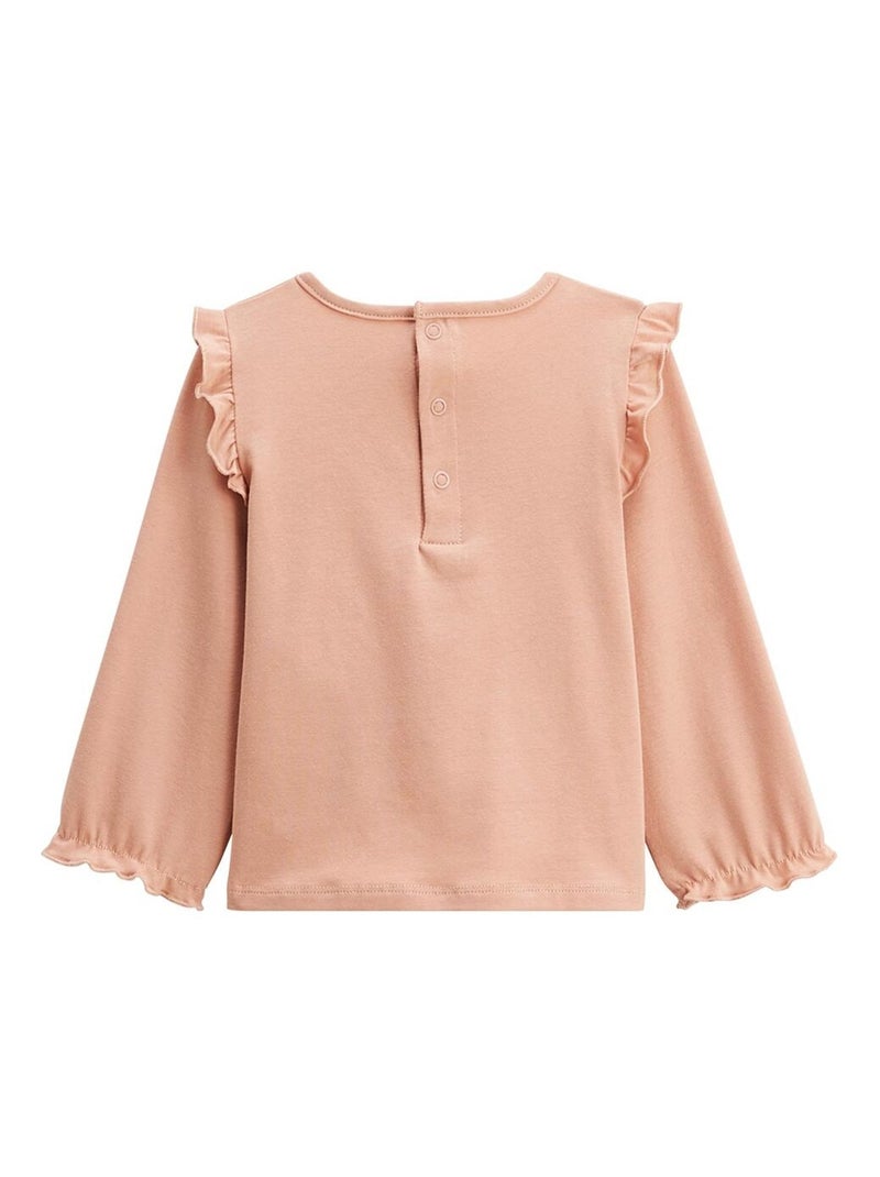 T-shirt enfant manches longues Matcha Rose - Kiabi