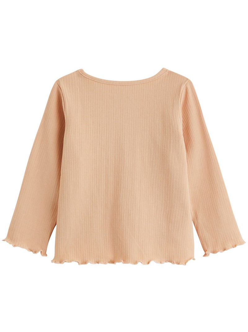 T-shirt enfant manches longues petite rêveuse Rose - Kiabi
