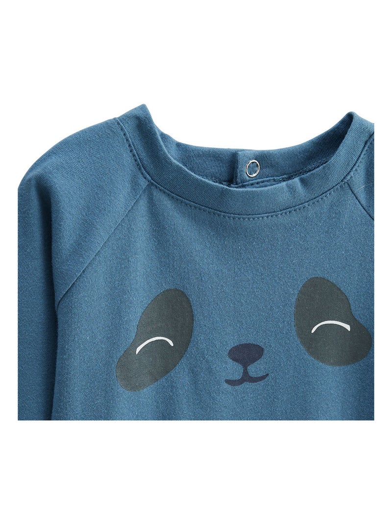 T-shirt enfant manches longues Tao Bleu - Kiabi