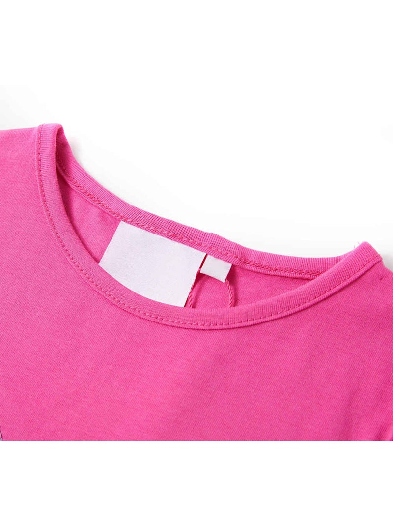 T-shirt enfant papillon à sequins col rond - vidaxl Rose - Kiabi