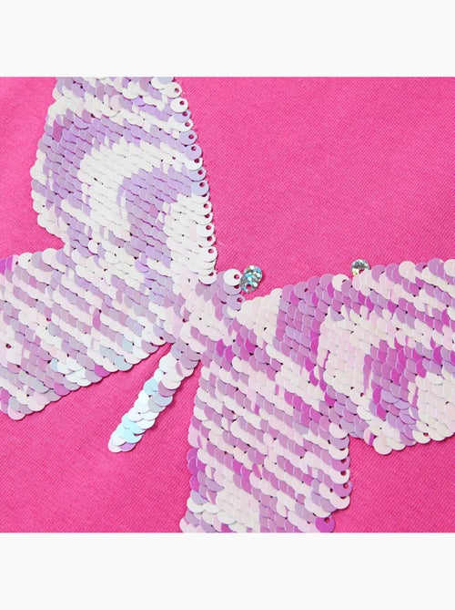 T-shirt enfant papillon à sequins col rond - vidaxl - Kiabi T-shirt enfant papillon à sequins col rond - vidaxl - Kiabi