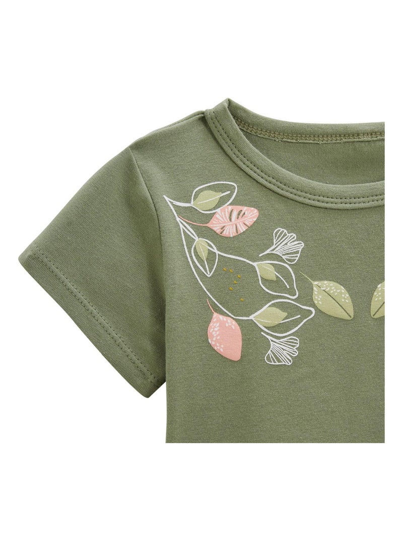 T-shirt enfant Pivoina Kaki - Kiabi