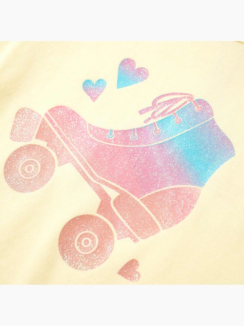 T-shirt enfant tendre effet paillettes patin à roulettes - vidaxl - Kiabi