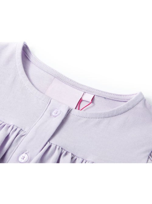 T-shirt enfants en coton à volants et boutonnage avant - vidaxl - Kiabi T-shirt enfants en coton à volants et boutonnage avant - vidaxl - Kiabi