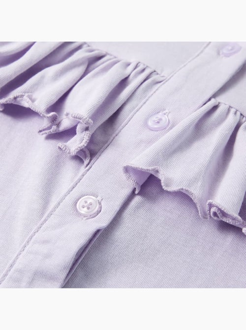 T-shirt enfants en coton à volants et boutonnage avant - vidaxl - Kiabi T-shirt enfants en coton à volants et boutonnage avant - vidaxl - Kiabi