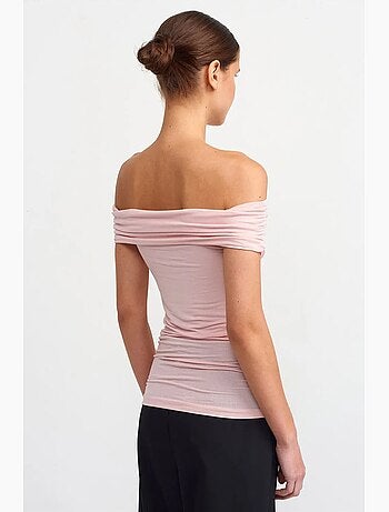 T-shirt épaules dénudées jersey manches courtes dilvin