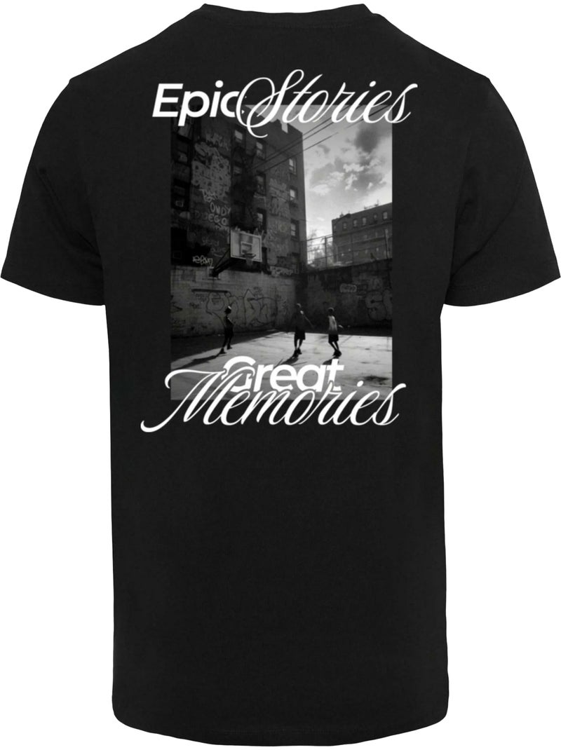T-shirt epic stories great memories - mister tee Noir - Kiabi