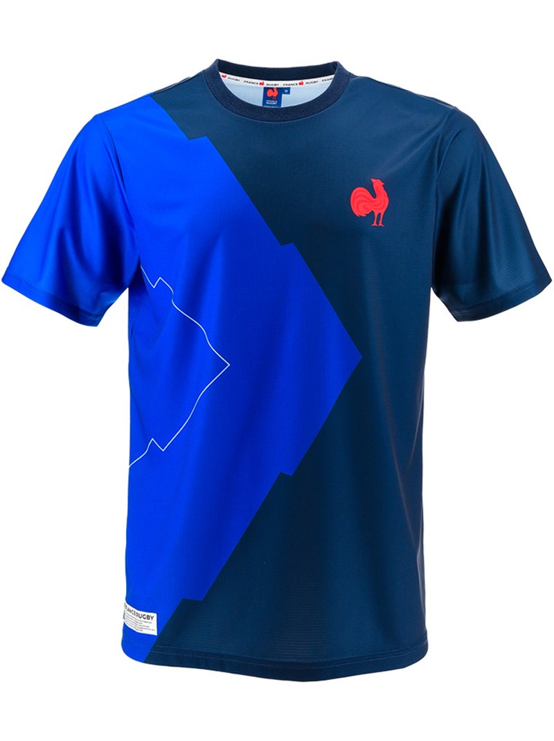 T-Shirt   équipe de France de Rugby – Collection Philippe  – Licence officielle FFR Bleu - Kiabi
