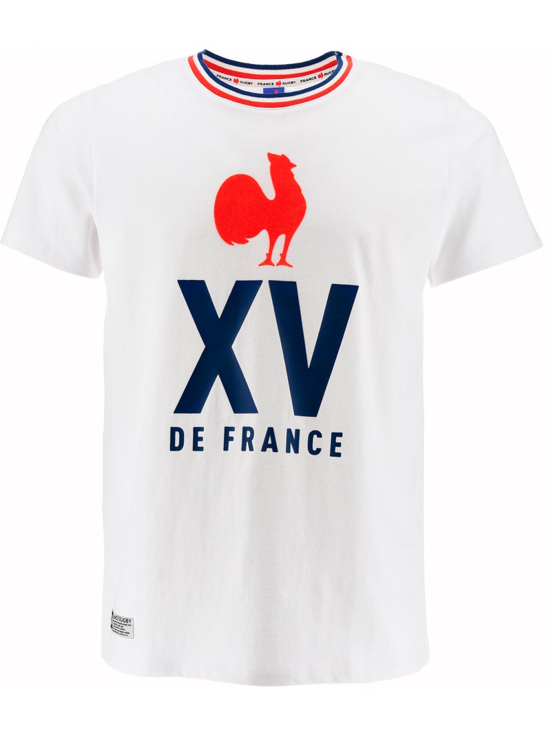 T-Shirt   équipe de France de Rugby – Collection Serge – Licence officielle FFR Blanc - Kiabi