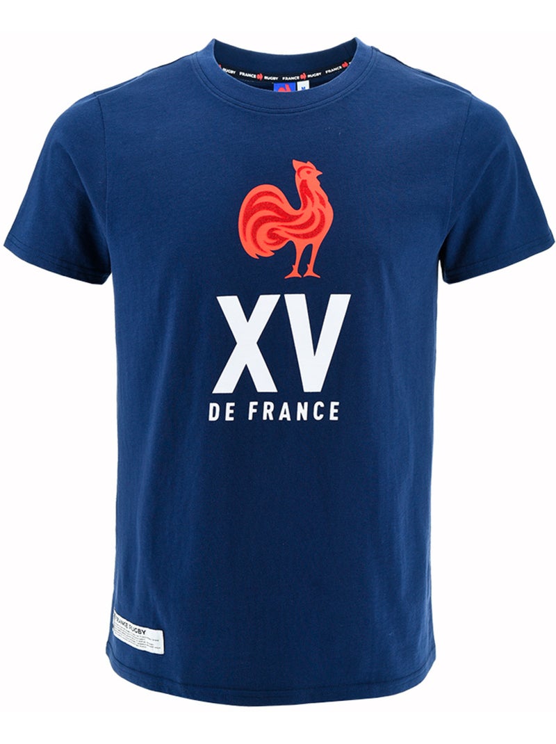 T-Shirt   équipe de France de Rugby – Collection Serge – Licence officielle FFR Bleu - Kiabi