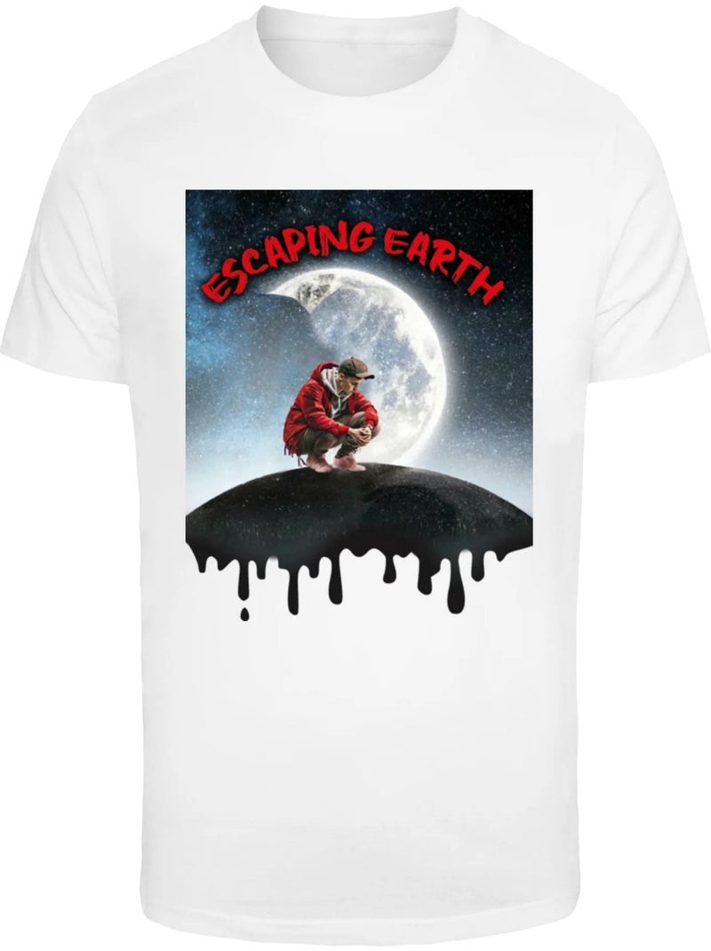 T-shirt escaping earth - mister tee Blanc - Kiabi