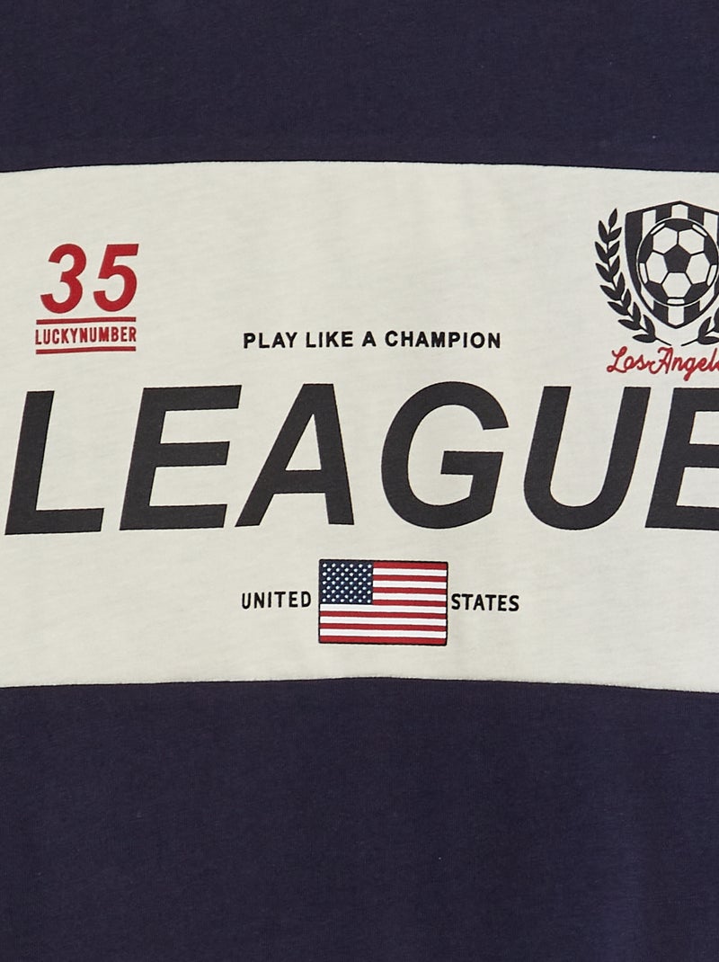 T-shirt esprit campus BLEU - Kiabi