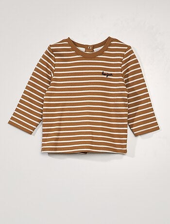 T-shirt esprit marinière - Kiabi