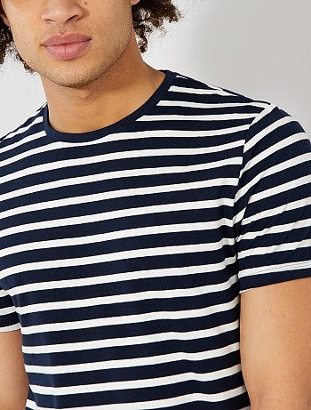 T-shirt esprit marinière