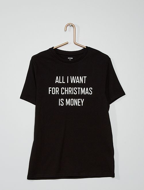 T-shirt esprit 'Noël'                                         noir 
