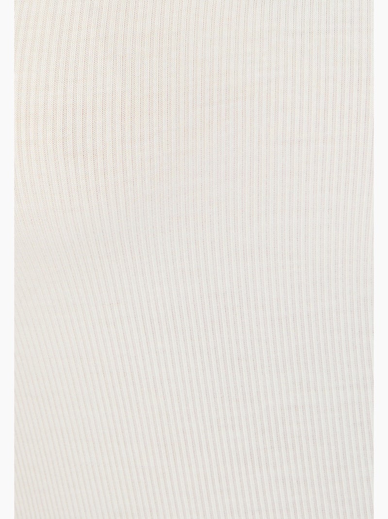 T-shirt Essential en fine côte - Damart Blanc - Kiabi