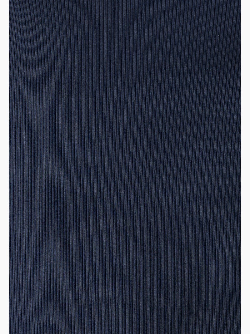 T-shirt Essential en fine côte - Damart Bleu - Kiabi