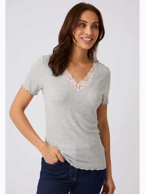 T-shirt Essential en fine côte - Damart - Kiabi