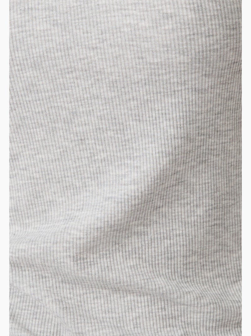T-shirt Essential en fine côte - Damart Gris - Kiabi