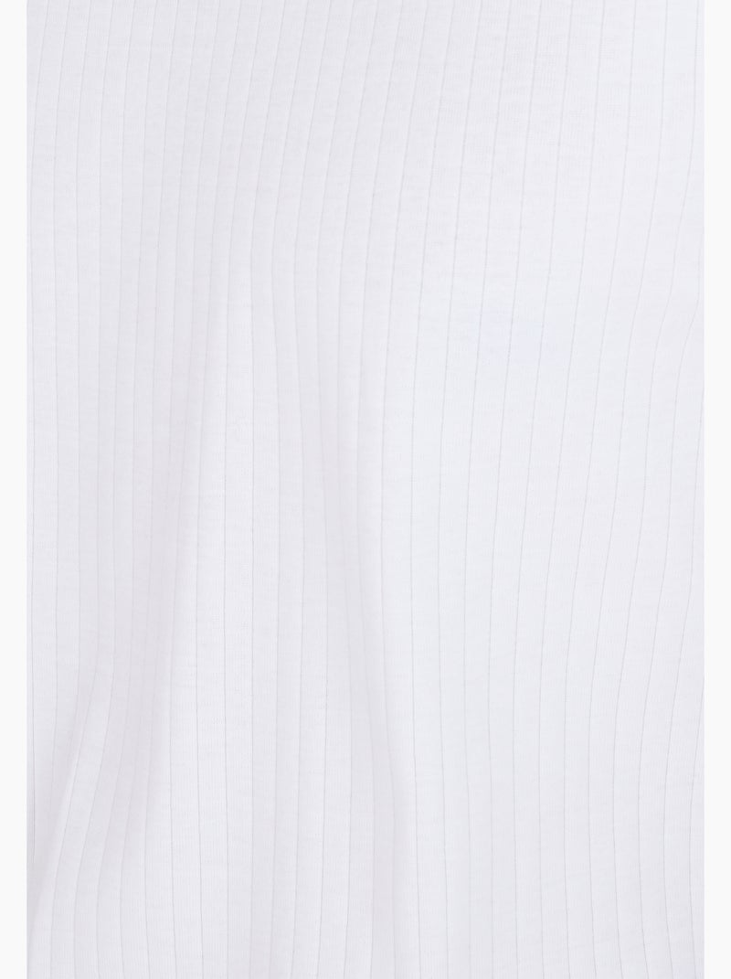 T-shirt Essential en maille côtelée - Damart Blanc - Kiabi