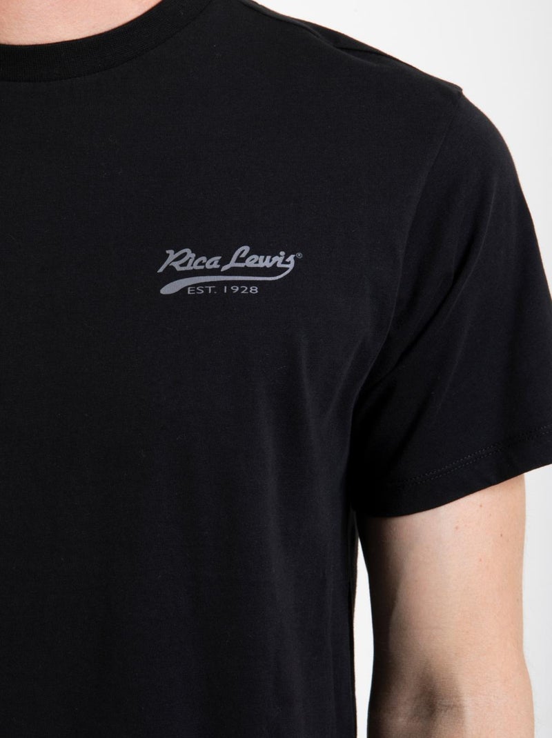 T-shirt Essentiel en coton SIGNAT1 'Rica Lewis' Noir - Kiabi