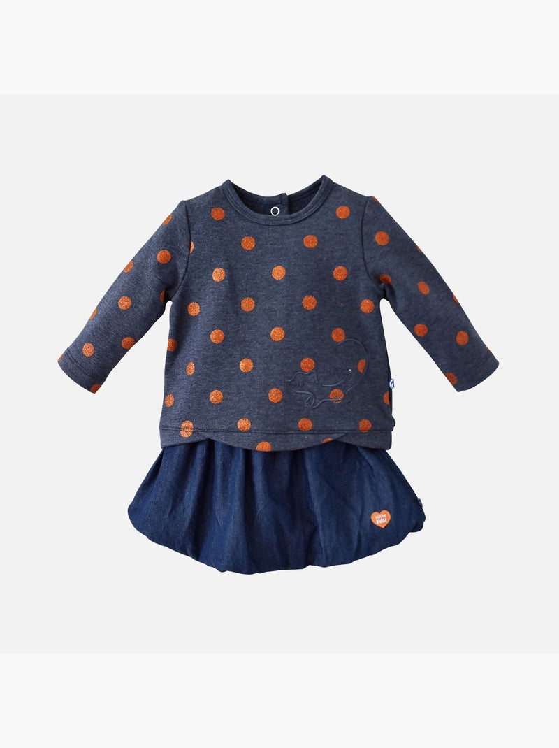 T-SHIRT ET JUPE BRIGITTE Bleu - Kiabi