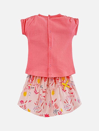 T SHIRT ET JUPE "FLEURS SAUVAGES