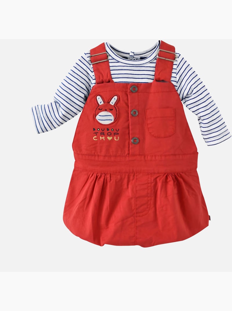 T SHIRT ET ROBE A BRETELLES THEME IBISCUS Rouge - Kiabi