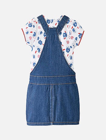 T-SHIRT ET ROBE DENIM "FLAMINGO