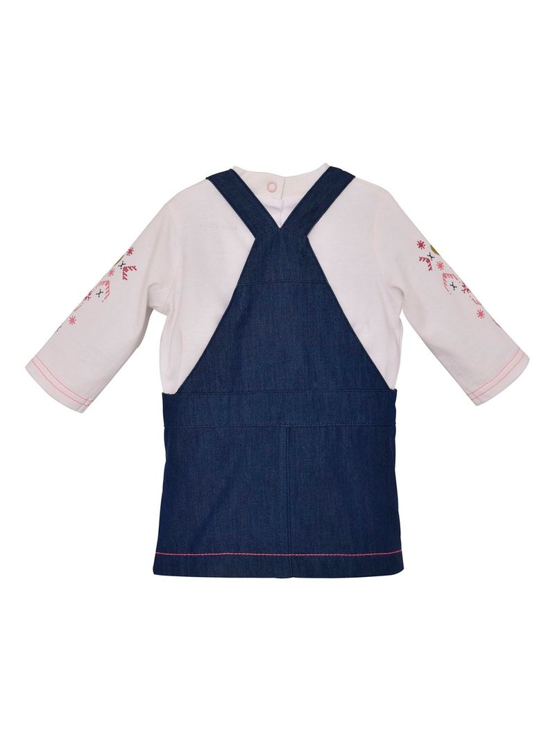 T-SHIRT ET ROBE SALOPETTE JEAN MON C ?UR Bleu - Kiabi