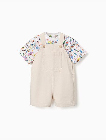 T-shirt et salopette Carolina Celas x Zippy