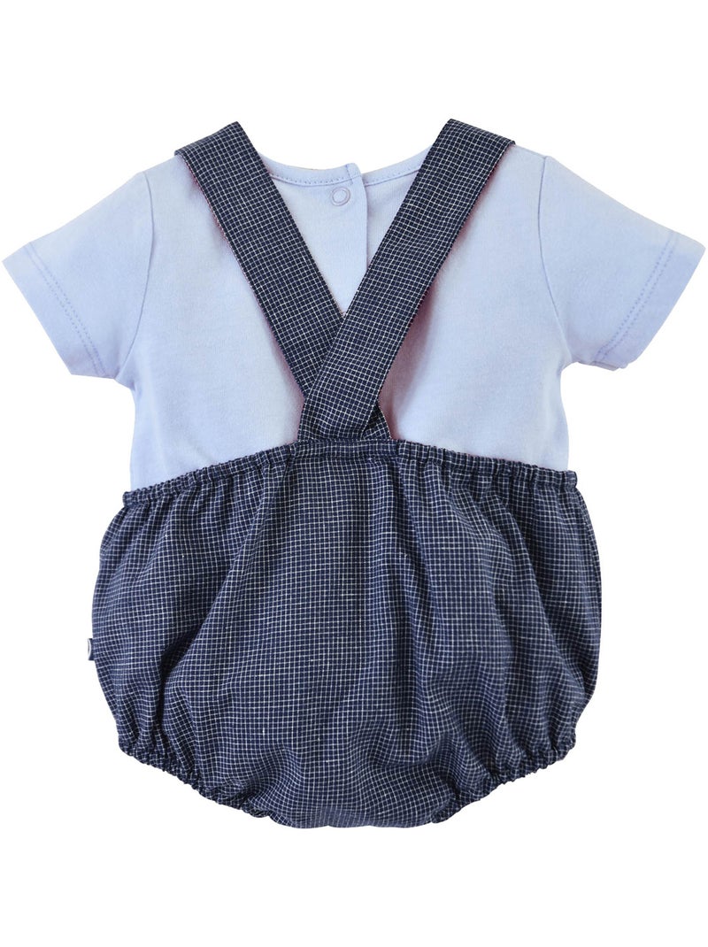 T SHIRT ET SALOPETTE COURTE 1/12 MOIS ADAM Bleu - Kiabi