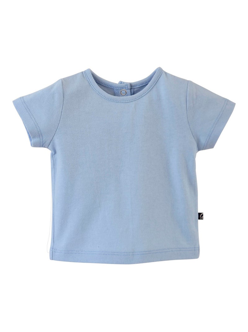 T SHIRT ET SALOPETTE COURTE 1/12 MOIS ADAM Bleu - Kiabi