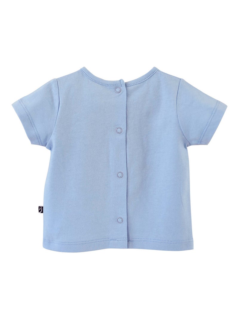 T SHIRT ET SALOPETTE COURTE 1/12 MOIS ADAM Bleu - Kiabi