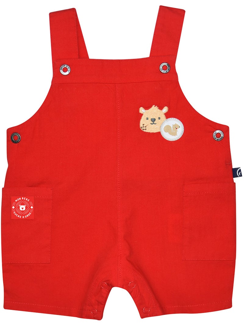 T-shirt et salopette courte Randy Rouge - Kiabi