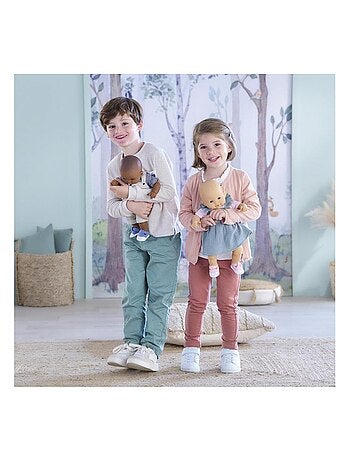 T-Shirt et Salopette Écru Bords de Loire pour poupon 36 cm