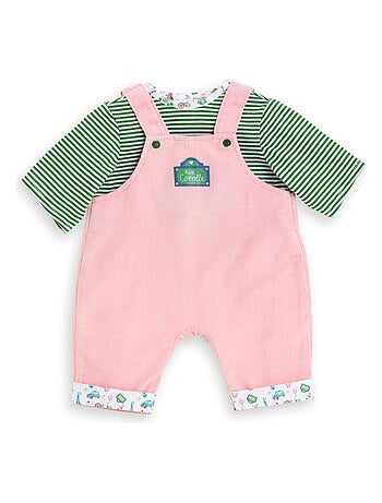 T-shirt et Salopette Manches Longues Week-end à Paris pour poupon 42 cm