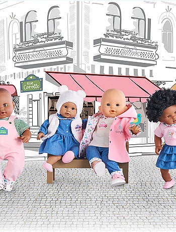 T-shirt et Salopette Manches Longues Week-end à Paris pour poupon 42 cm