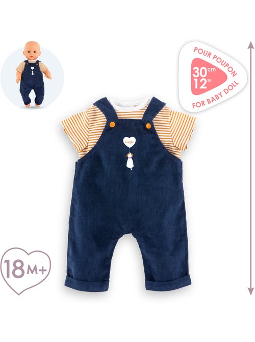 T-Shirt et Salopette Marine pour poupon 30 cm - Kiabi