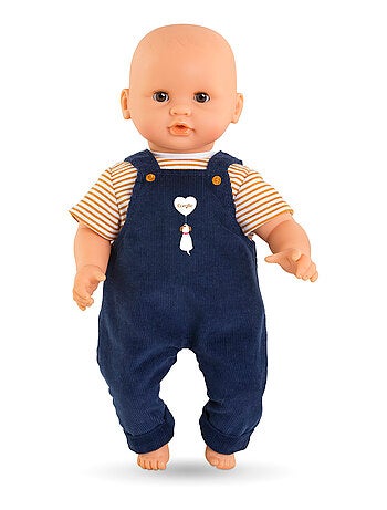 T-Shirt et Salopette Marine pour poupon 30 cm