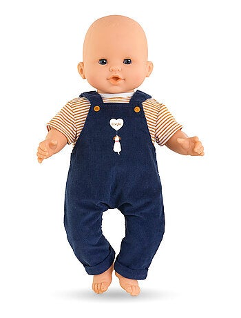 T-shirt et Salopette Marine pour poupon 36 cm