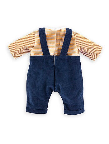 T-Shirt et Salopette Marine pour poupon 42 cm