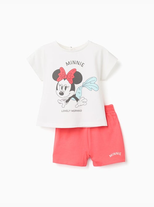 T-shirt et short en coton avec imprimé Minnie - Kiabi