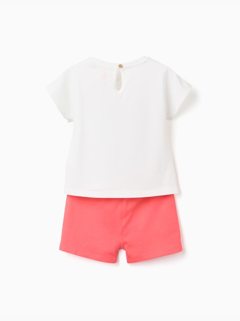 T-shirt et short en coton avec imprimé Minnie Rose - Kiabi