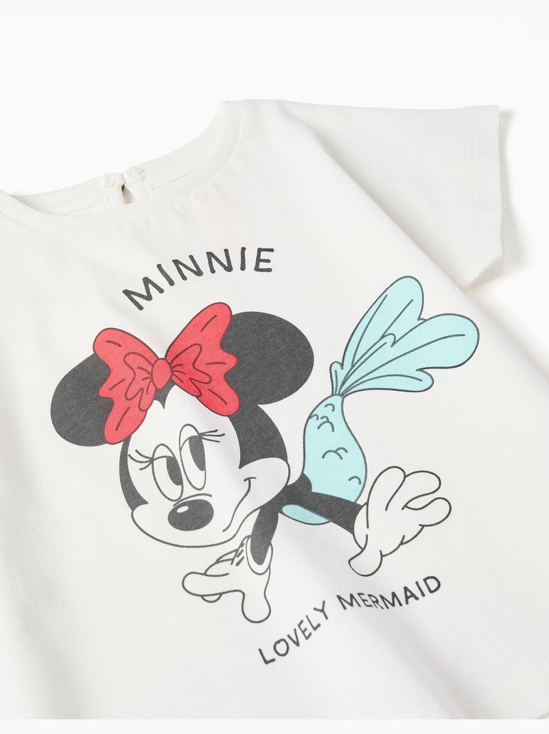 T-shirt et short en coton avec imprimé Minnie Rose - Kiabi