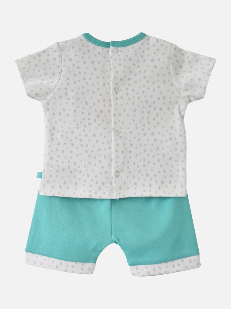 T-SHIRT ET SHORT INTERLOCK ENESS Blanc - Kiabi