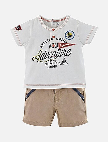 T SHIRT ET SHORT TOILE BEBE GARCON